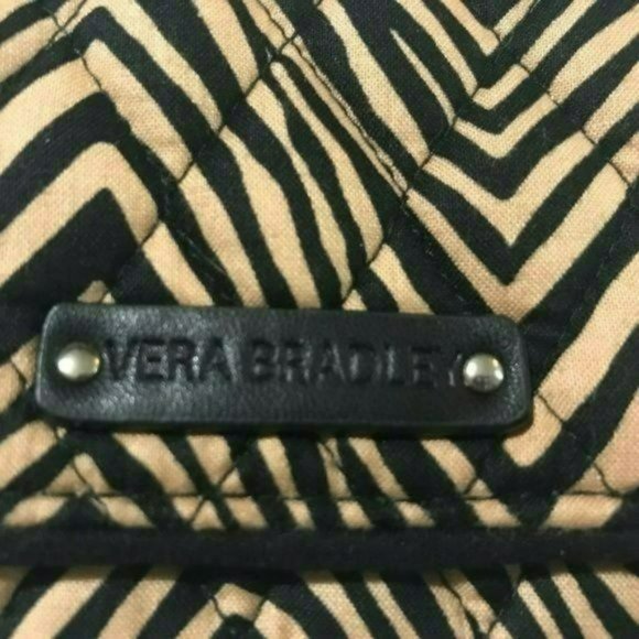 Vera Bradley Petite Trifold Wallet Zebra Tan and Black New With Tags - Picture 3 of 5
